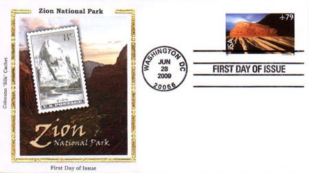 # C146 - 2009 79c Zion National Park Colorano Silk Cachet First Day Cover