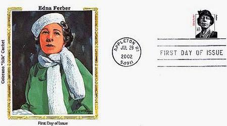 2002 83¢ Edna Ferber Colorano Silk Cachet First Day Cover
