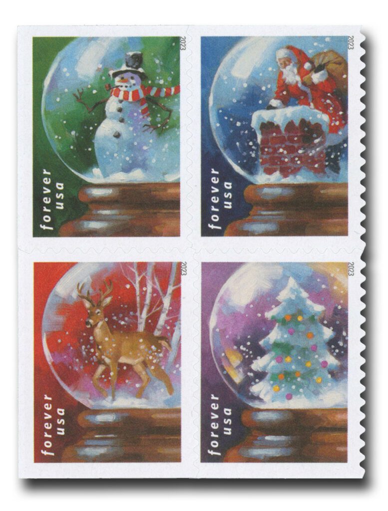 # 5816-19 - 2023 First-Class Forever Stamps - Christmas Snow Globes