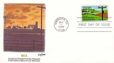 1985 22¢ Rural Electrification Administration Fleetwood First Day Cover