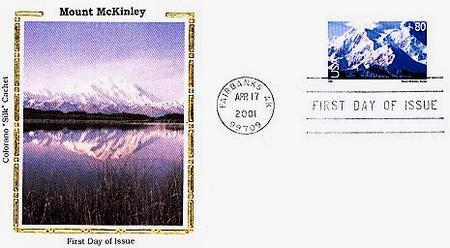 # C137 - 2001 80c Mt. McKinley Colorano Silk Cachet First Day Cover