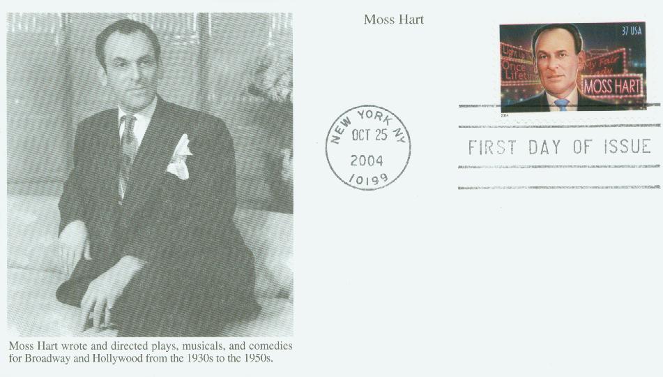 # 3882 - 2004 37c Moss Hart Mystic First Day Cover