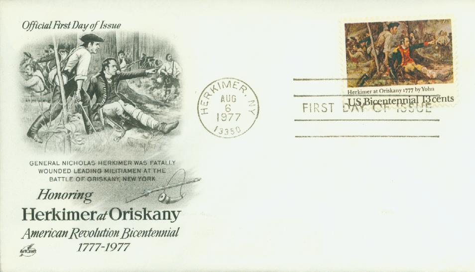 1977 13¢ Herkimer at Oriskany Classic First Day Cover