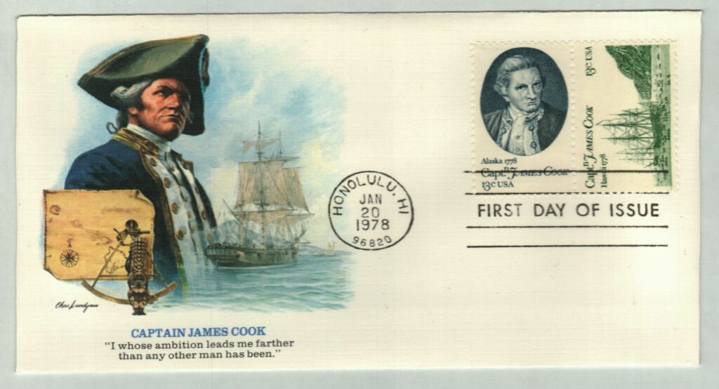 # 1732-33 - 1978 13c Captain Cook Fleetwood First Day Cover
