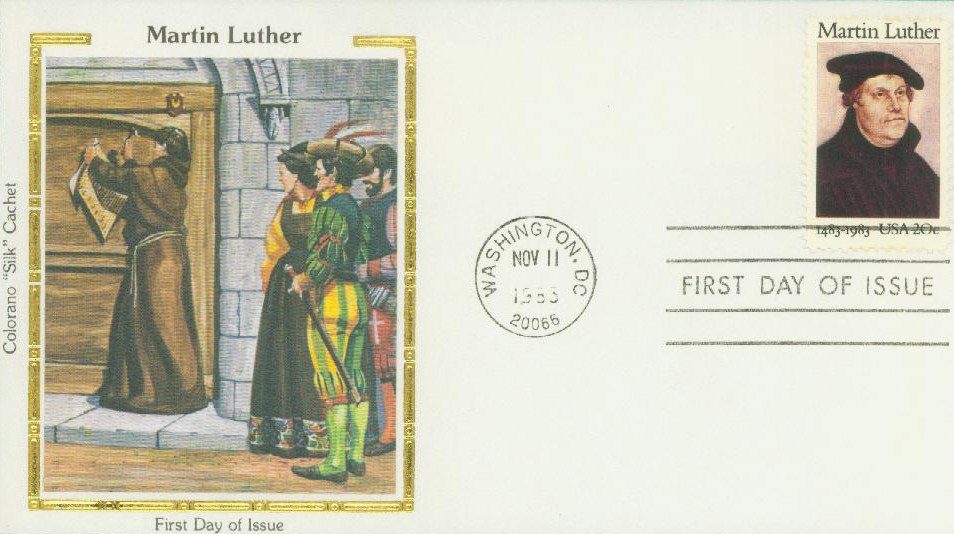 1983 20¢ Martin Luther Colorano Silk Cachet Combination First Day Cover