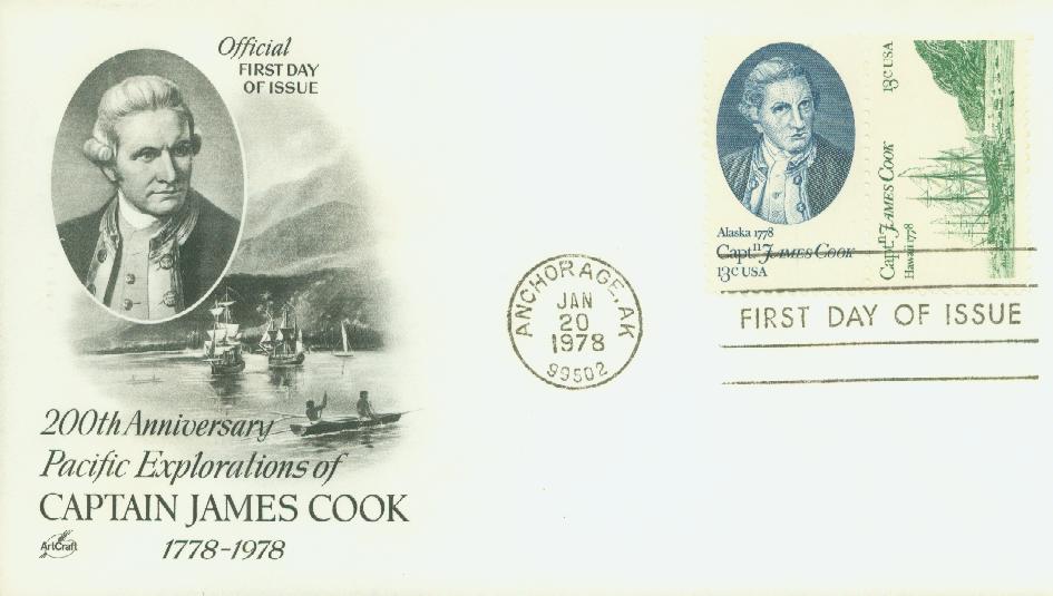 # 1732-33 - 1978 13c Captain Cook set of 2 stamps