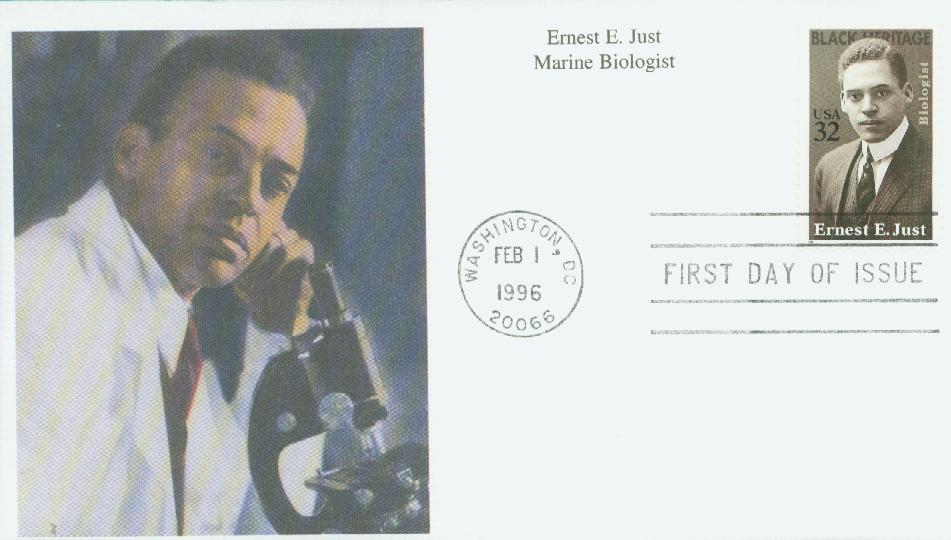 1996 32¢ Ernest E. Just Mystic First Day Cover
