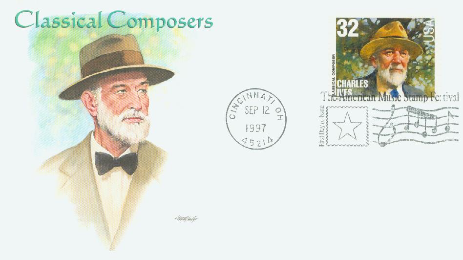 # 3164 - 1997 32c Charles Ives Fleetwood First Day Cover