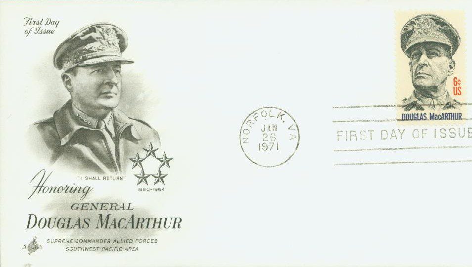 1971 6¢ General Douglas MacArthur Classic First Day Cover
