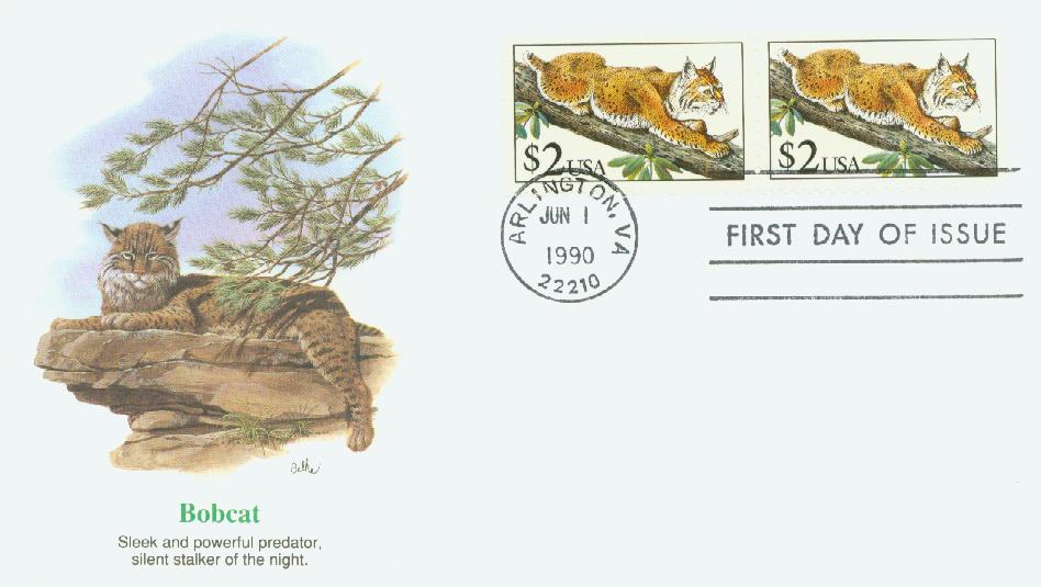 1990 $2 Bobcat Fleetwood First Day Cover