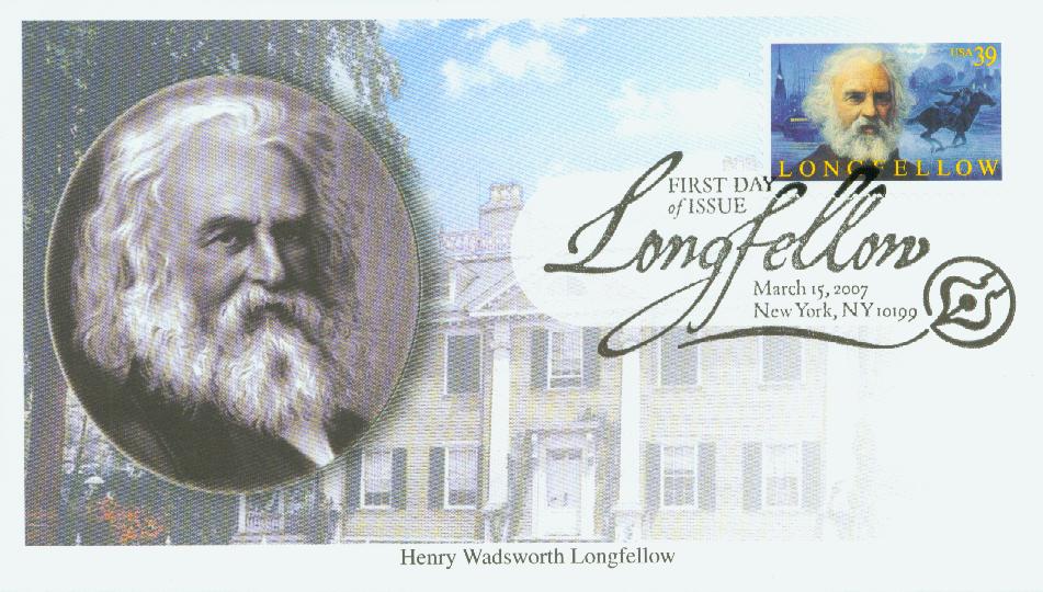 2007 39¢ Henry Wadsworth Longfellow Mystic First Day Cover