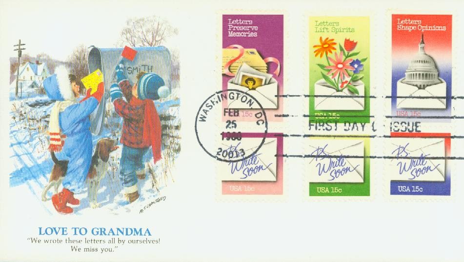 # 1805-10 - 1980 15c Letter Writing Fleetwood First Day Cover