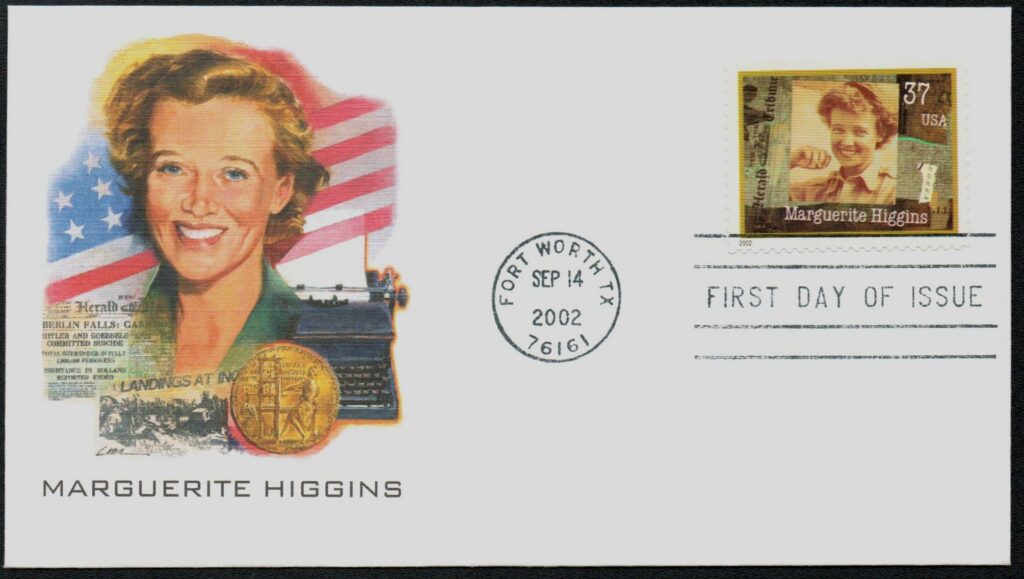 2002 37¢ Marguerite Higgins Fleetwood First Day Cover