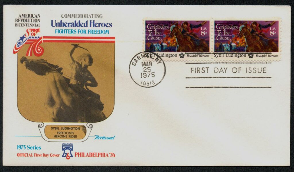 1975 8¢ Sybil Ludington Fleetwood First Day Cover