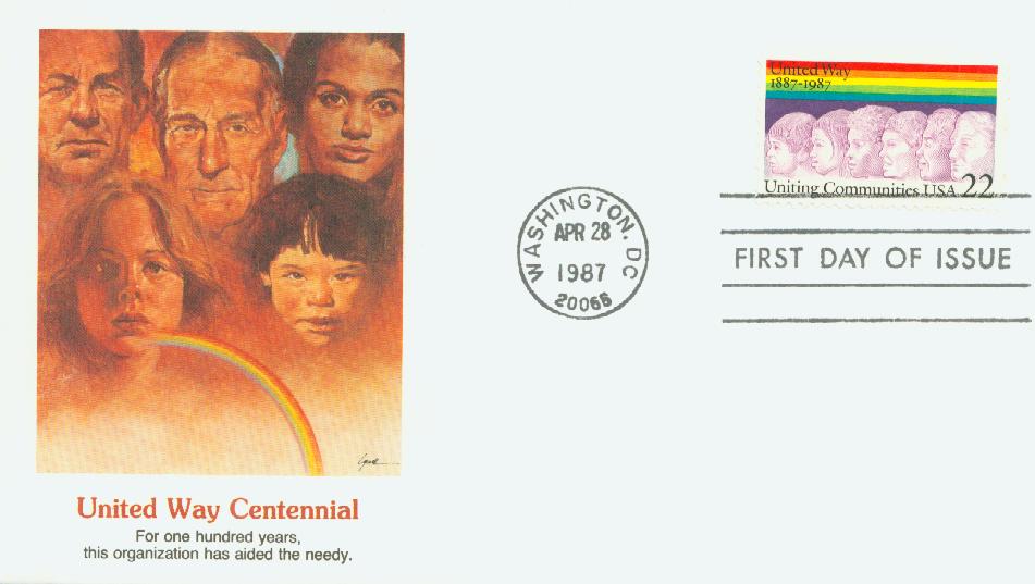 # 2275 - 1987 22c United Way Fleetwood First Day Cover