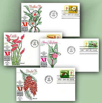 1969 6¢ Botanical Congress Set of four Fleetwood First Day Covers