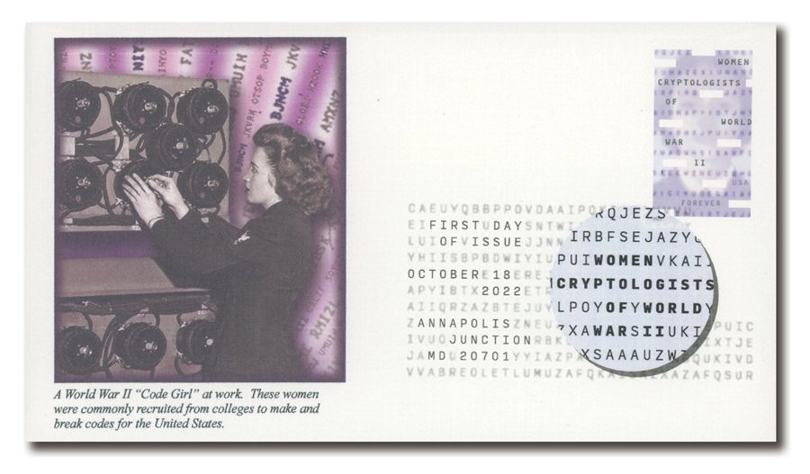 # 5738 - 2022 First-Class Forever Stamp - Women Cryptologists of World War II Fleetwood First Day Cover with Digital Color Cancel