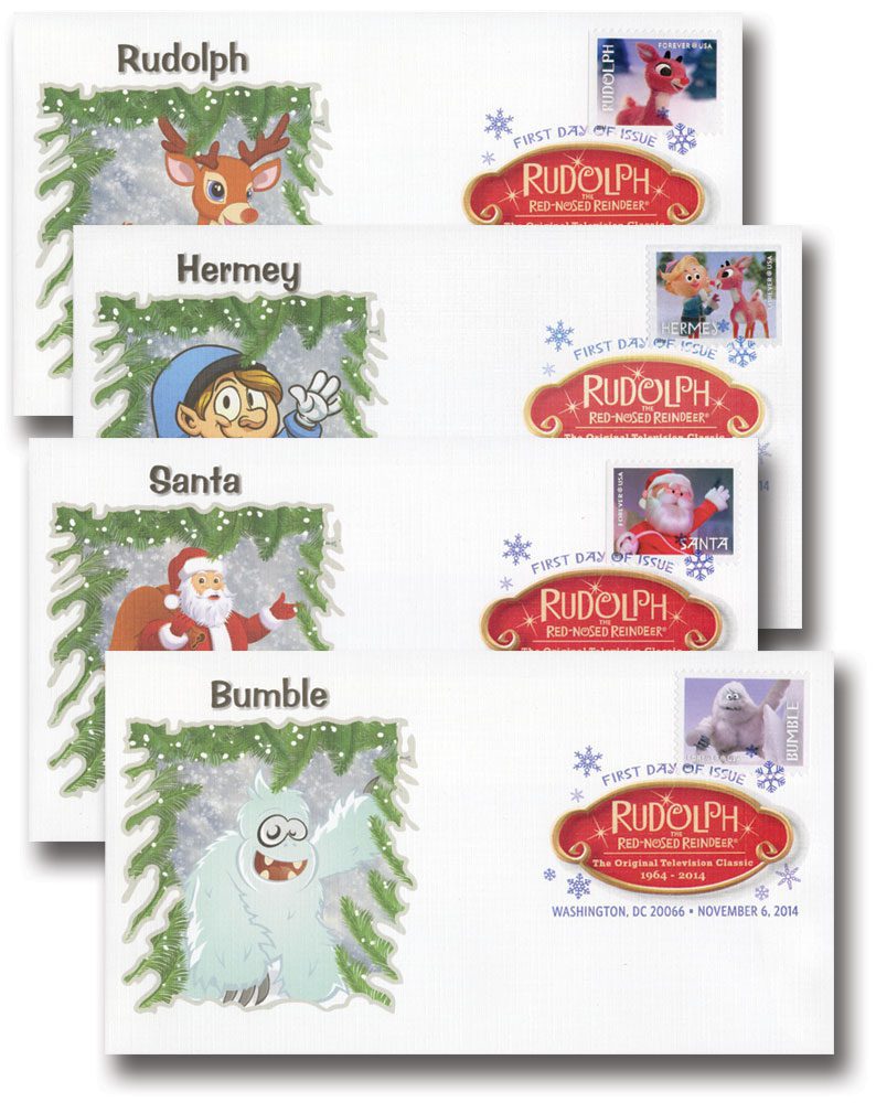 # 4946-49 - 2014 First-Class Forever Stamp - Contemporary Christmas: Rudolph the Red-Nosed Reindeer