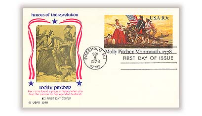 # UX77 - 1978 10c First Day Postal Card - Molly Pitcher