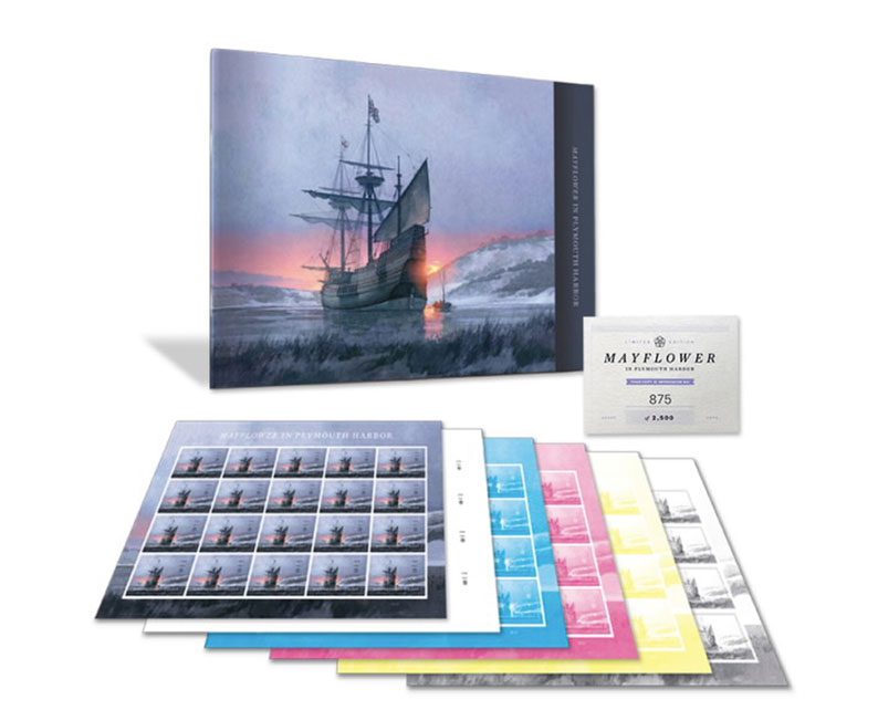 2020 Mayflower in Plymouth Harbor Collectors Stamp and Proof Set