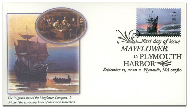 2020 Mayflower in Plymouth Harbor Fleetwood First Day Cover