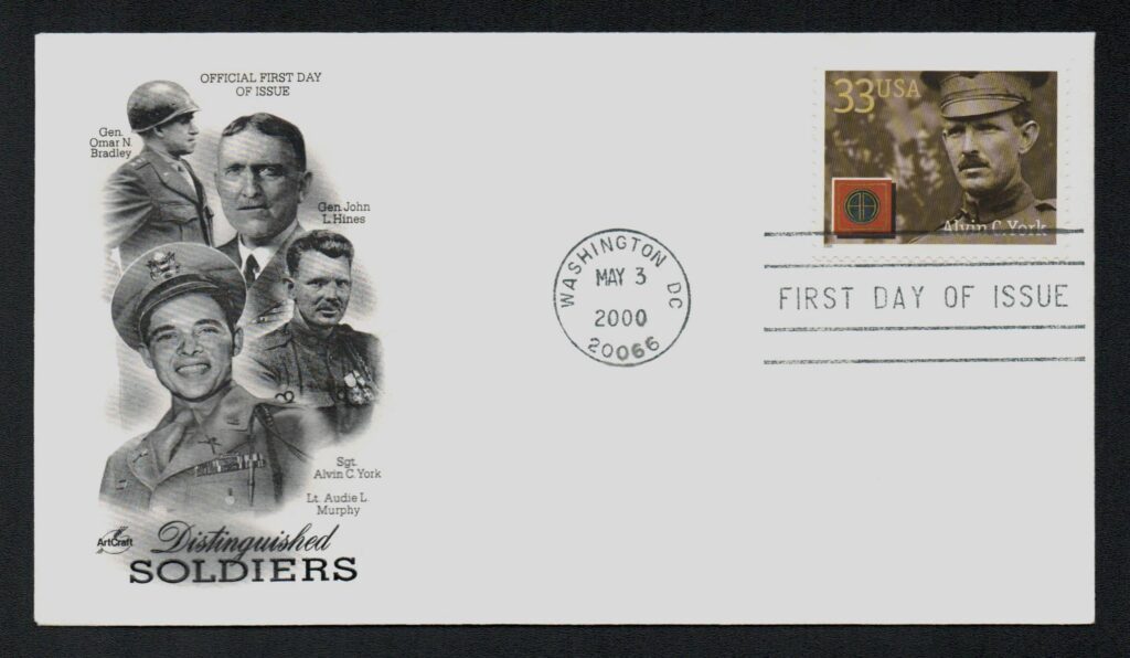 # 3395 - 2000 33c Distinguished Soldiers: Alvin C. York Classic First Day Cover
