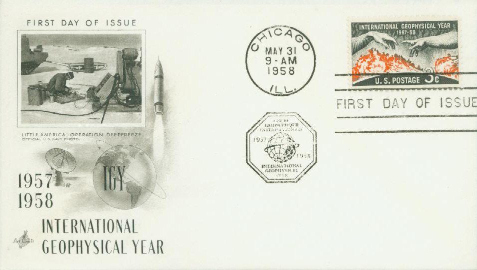 # 1107 - 1958 3¢ International Geophysical Year Classic First Day Cover