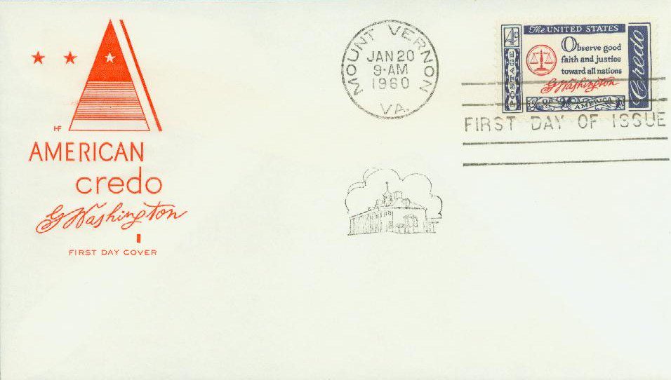1960 4c American Credo: George Washington Classic First Day Cover