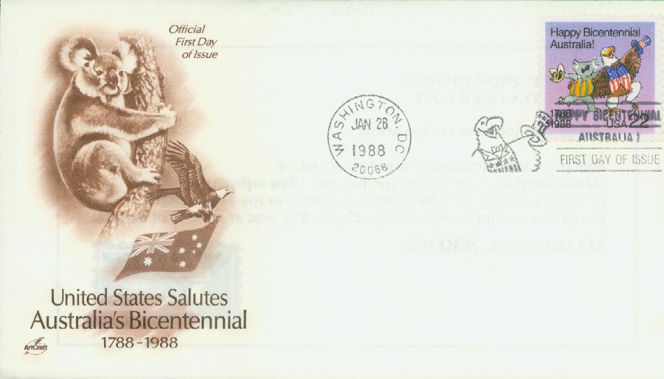 # 2370 - 1988 22c Australia Bicentennial Classic First Day Cover