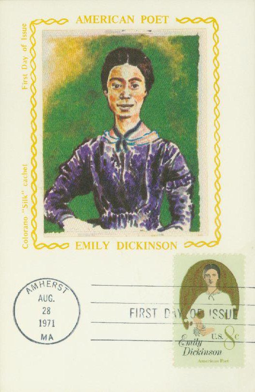 # 1436 - 1971 8c Emily Dickinson Colorano Silk Cachet First Day Cover