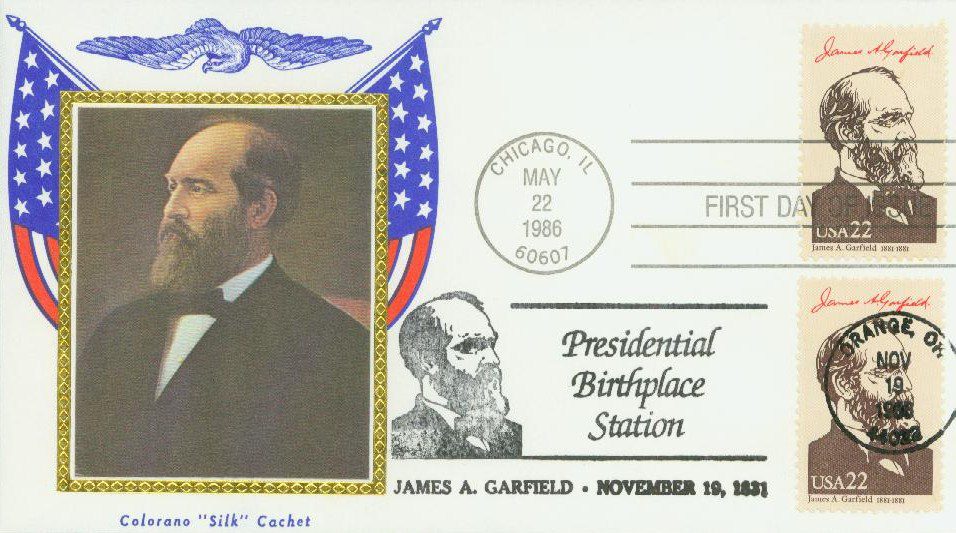 # 2218b - 1986 22c Pres. Garfield,single