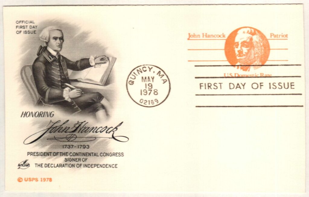 # UY29 - 1978 10c Postal Card - John Hancock