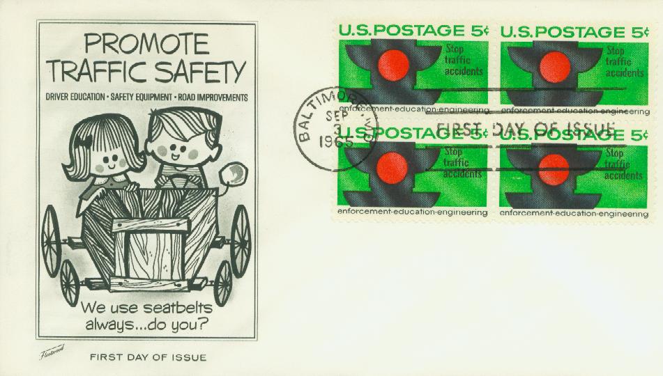 1965 5¢ Traffic Safety Fleetwood First Day Cover