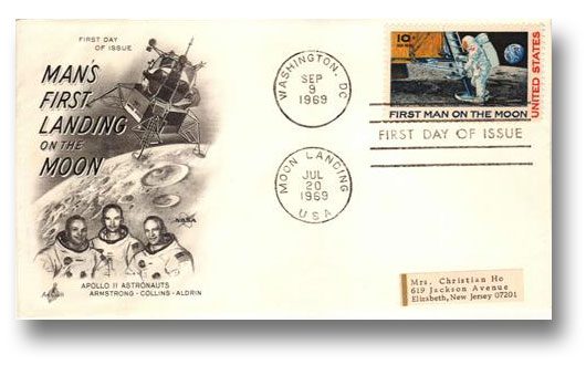 1969 10¢ Moon Landing Classic First Day Cover