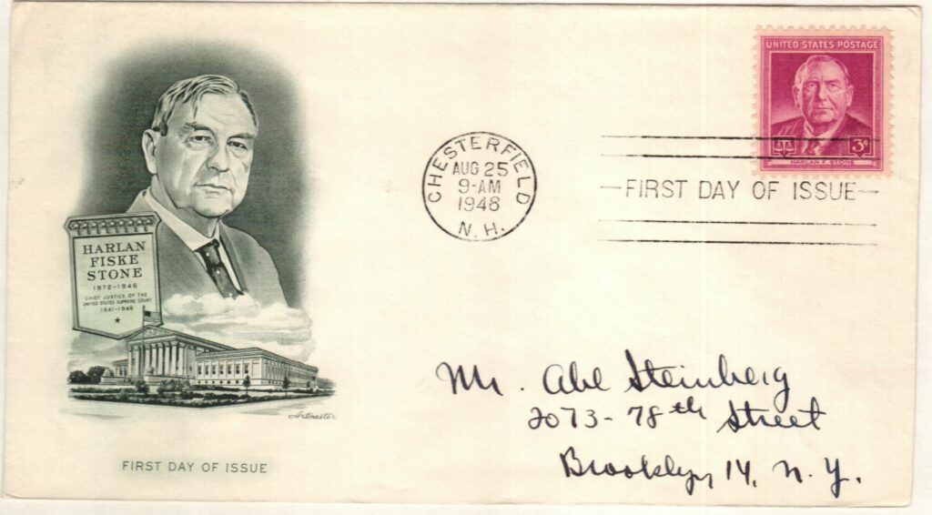 # 965 - 1948 3c Harlan F. Stone Classic First Day Cover