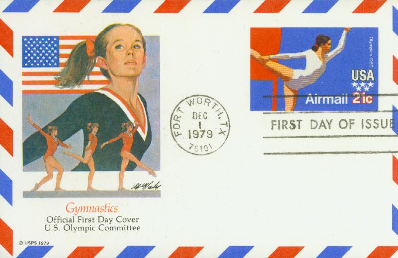 1979 21¢ Air Mail Postal Card - Olympic-Gymnastic
