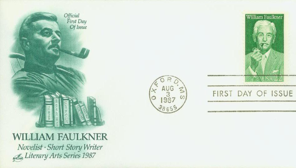 1987 22¢ William Faulkner Classic First Day Cover
