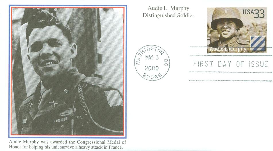 # 3396 - 2000 33c Distinguished Soldiers: Audie L. Murphy 