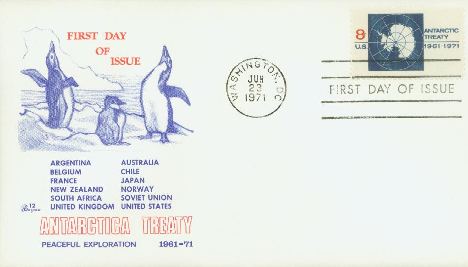 1971 8¢ Antarctic Treaty Classic First Day Cover