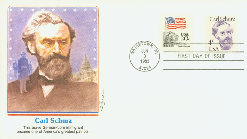 # 1847 - 1983 4c Great Americans: Carl Schurz Fleetwood First Day Cover