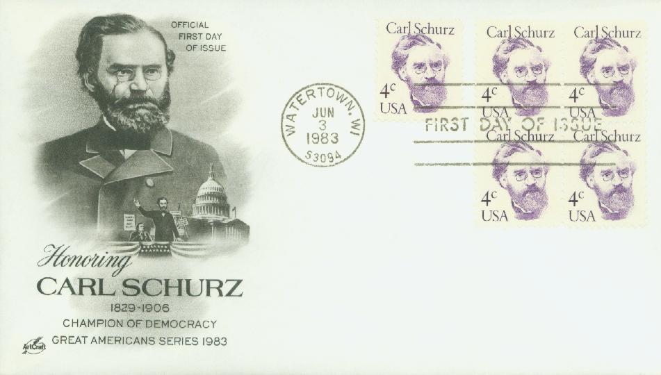 # 1847 - 1983 4c Great Americans: Carl Schurz Classic First Day Cover