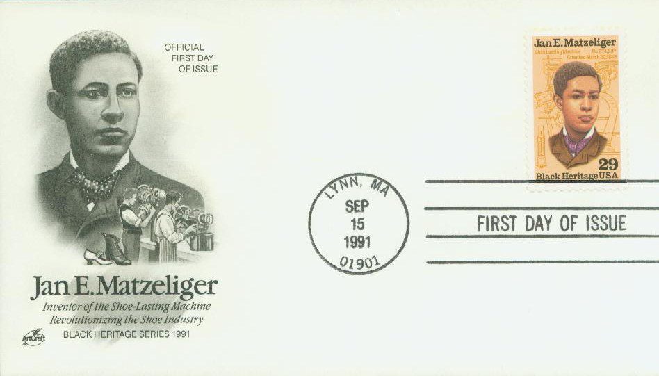 1991 29¢ Jan E. Matzeliger Classic First Day Cover