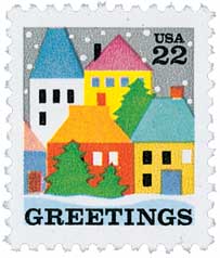 US #2245 1986 Christmas Village Scene