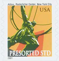 US #3520 2001 Atlas Statue