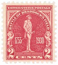 US #688 Battle of Broddock's Field