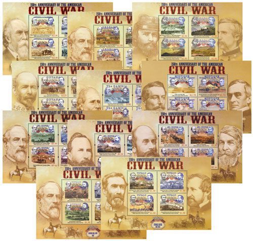 2011 set of 11 Civil War Sheets