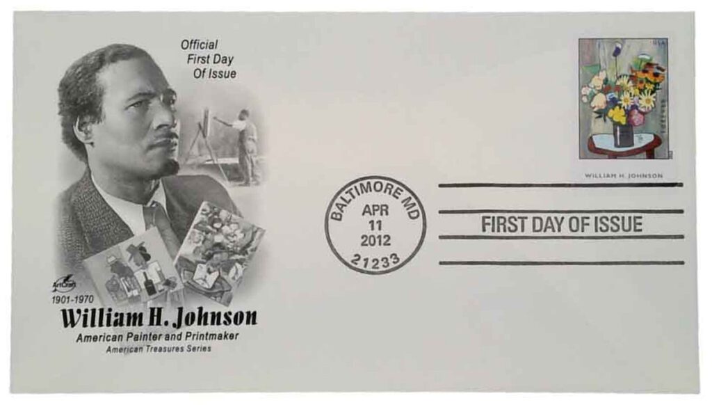#4653 - 2012 First-Class Forever Stamp,American Treasures: William H. Johnson, Flowers Painting Classic First Day Cover