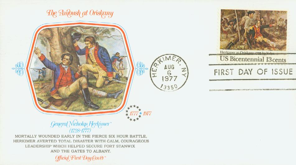 1977 13¢ Herkimer at Oriskany Fleetwood First Day Cover