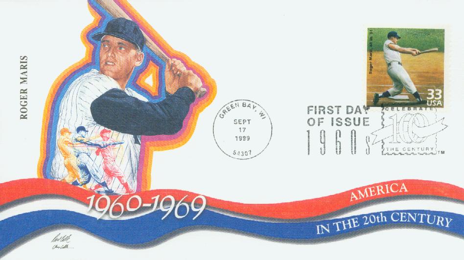 1999 33¢ Roger Maris Breaks 61 in '61 Fleetwood First Day Cover