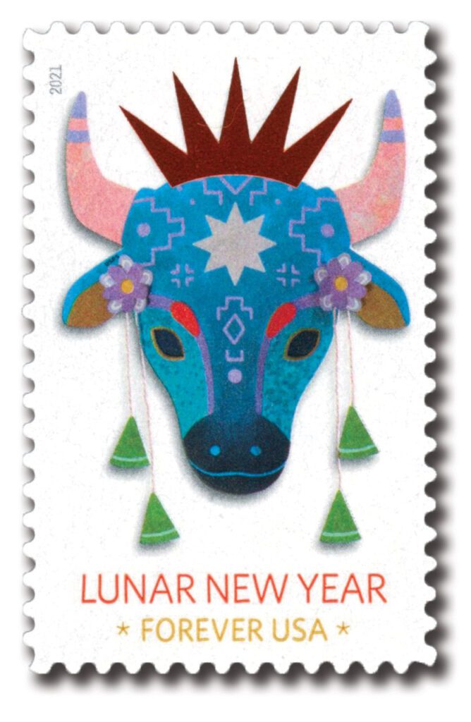 #5556 - 2021 First-Class Forever Stamp,Lunar New Year: Year of the Ox